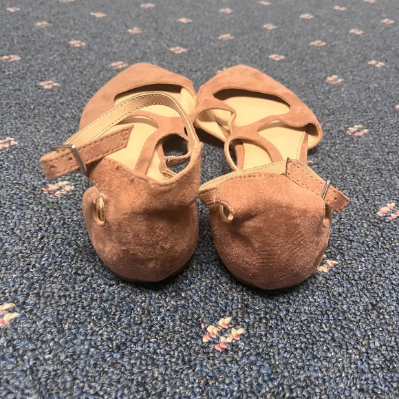 Forever 21 Pink Ballet Flats Womens Size 8 Pointed Toe‎ Open Ankle Buckle Strap - Picture 6 of 11